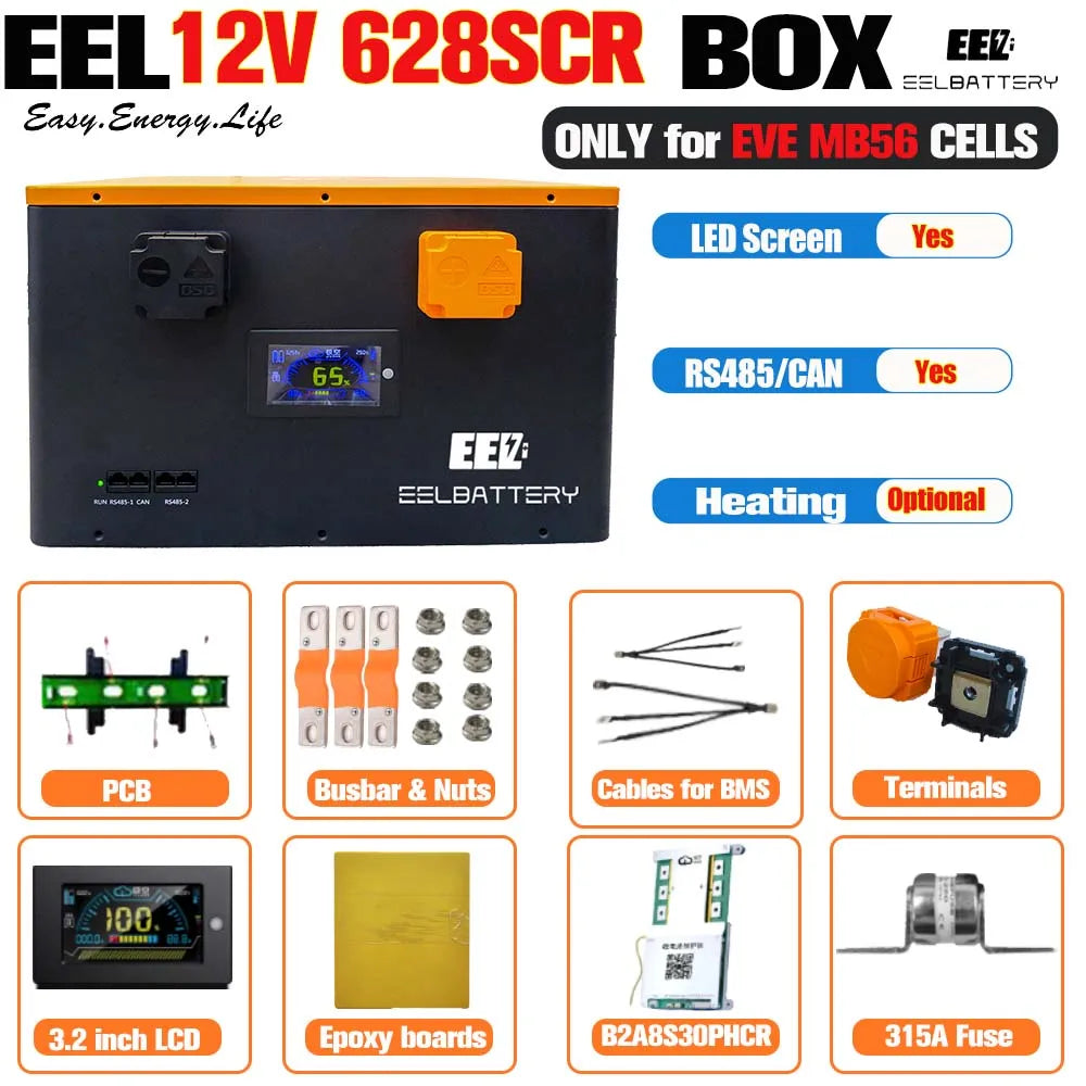 EU Stock 12V 12V 280Ah LiFePo4 Energy Storage Battery Residential Solar Energy Storage Lithium Battery Emergency Power Batteries PRIME RJ SOLAR PH