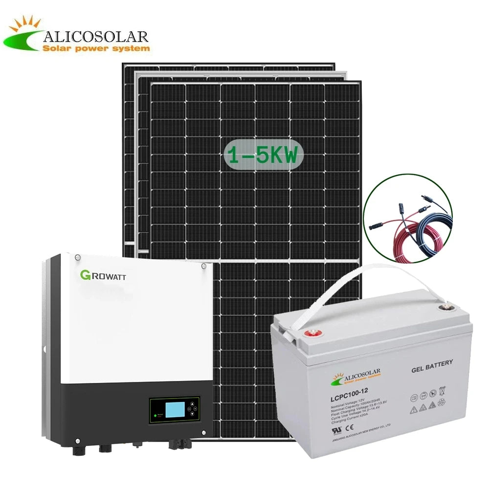 Growatt Hybrid Solar Inverter 3kw 5kw 6kw 8kw 10kw Smart Phase All in One Solar Inverter for Home Solar Panel System