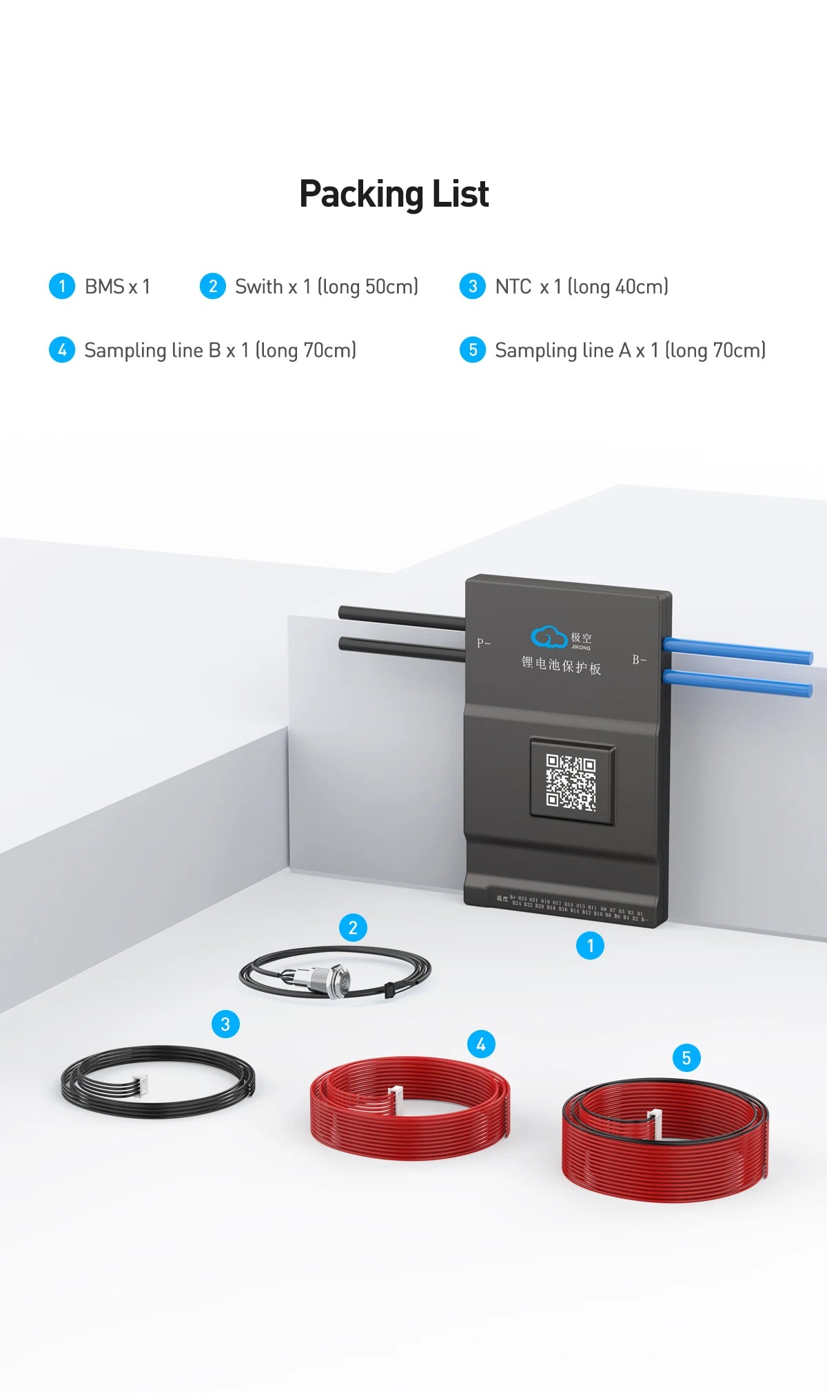 JK-B1A8S20P JK 8S 20S 24S Smart 200A Active Balance 0.6A 1A 2A 12V 24V 36V 48V Battery CE/FCC/RoHS Certified Power/3C Use A544