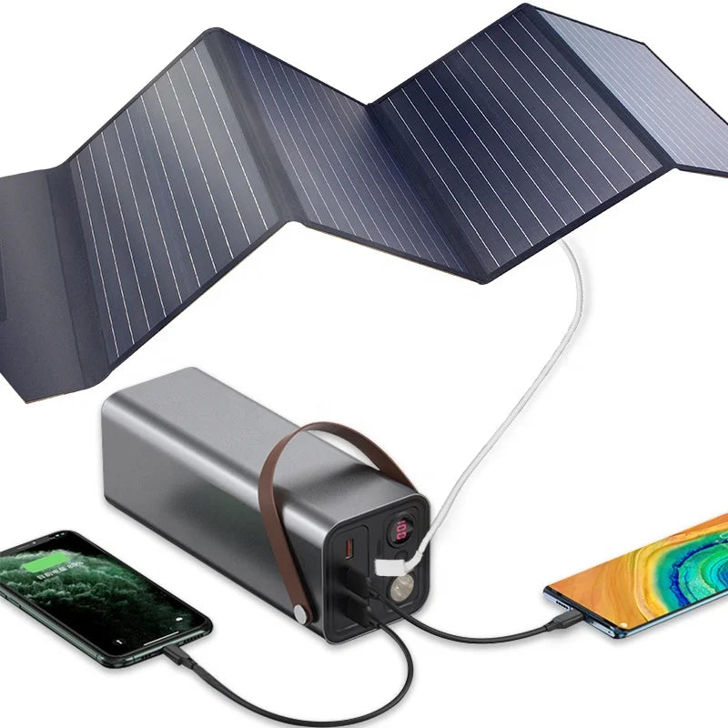 90w Mono Camping Waterproof Flexible Solar Panel Kit Phone Tablet Cells Charger Generator Portable Solar Panel Foldable