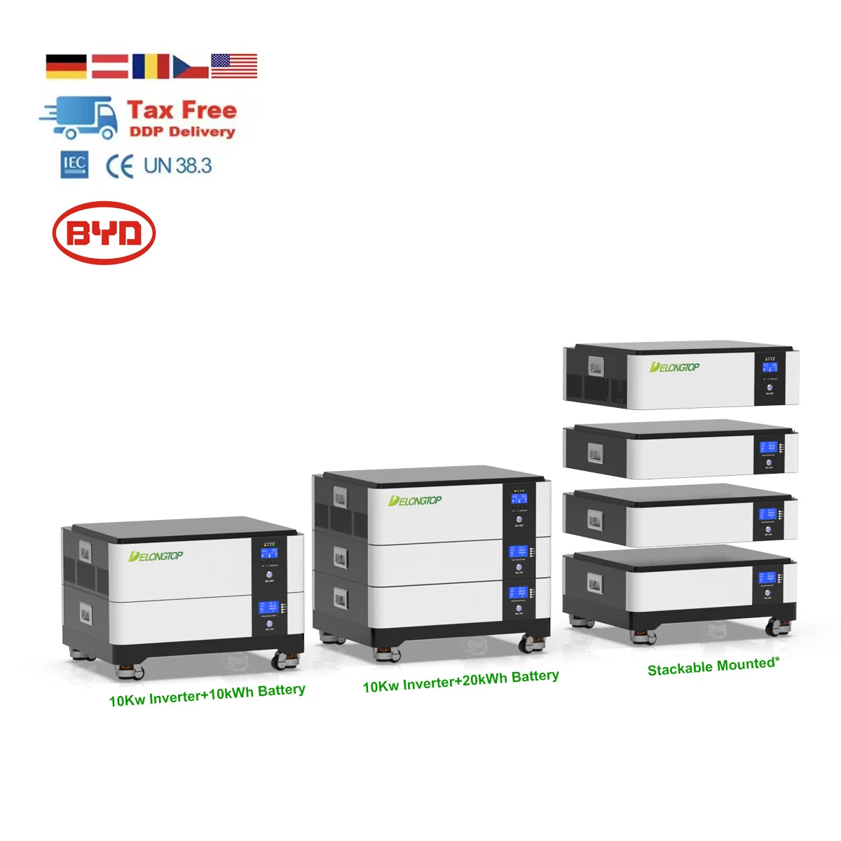 EU Rack-mounted LiFePO4 48V 51.2V 300Ah 15Kwh 30KWh 45Kwh 60Kwh Lithium Ion Batteries for 15KW 20KW Solar Energy Storage System PRIME RJ SOLAR PH
