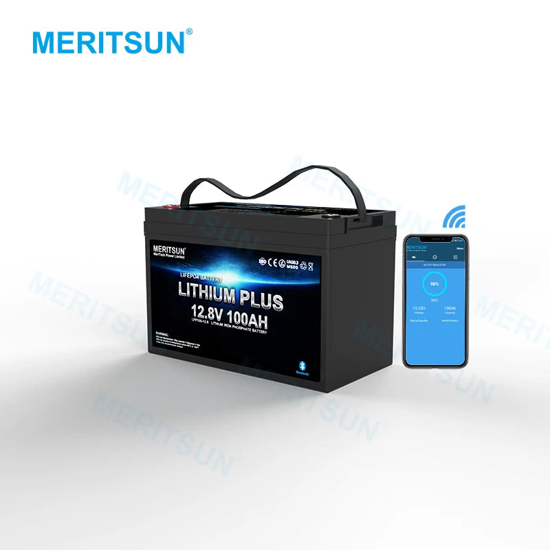 MeritSun 12V Lithium Battery 100ah 200ah 300ah Lifepo4 Solar Energy Battery