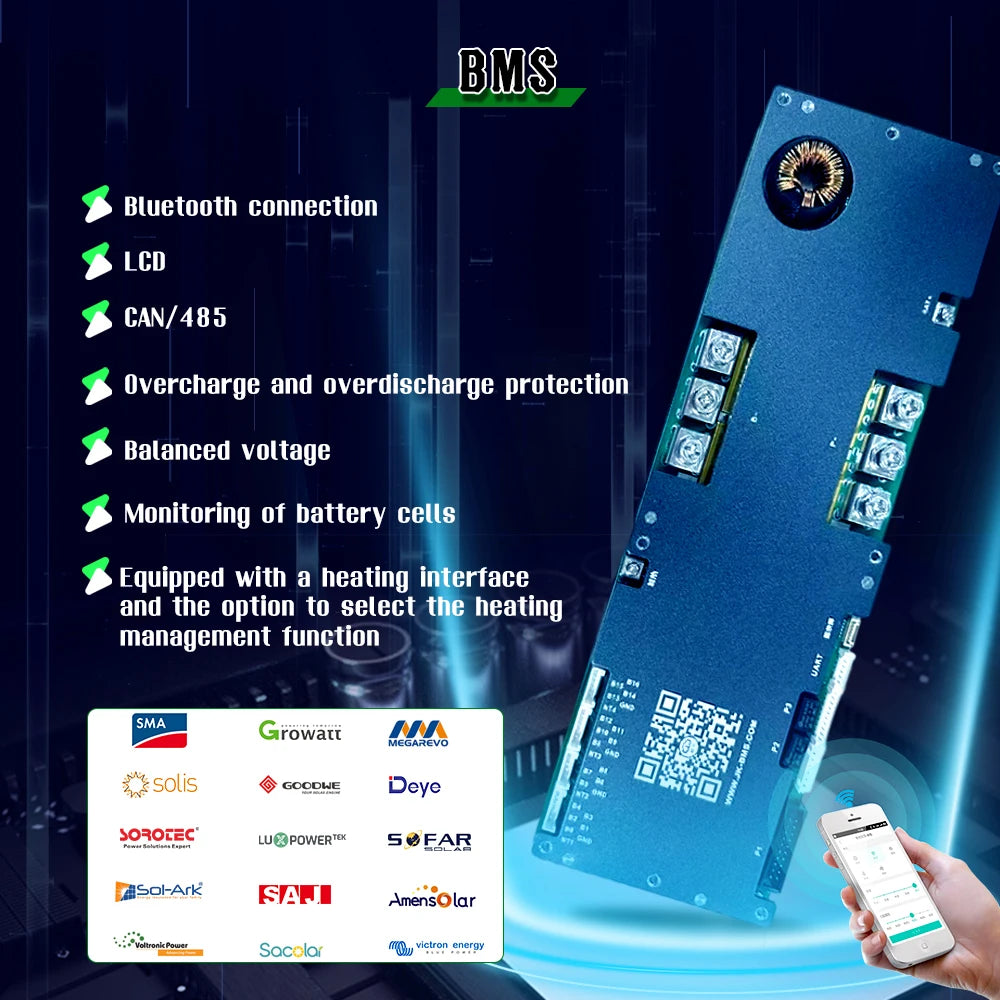 EU Stock DIY Box JK V19 300A BMS 48V 51.2V 314ah 16s Lifepo4 Battery Home Power Energy Storage Accessories for Lifepo4 Cell PRIME RJ SOLAR PH