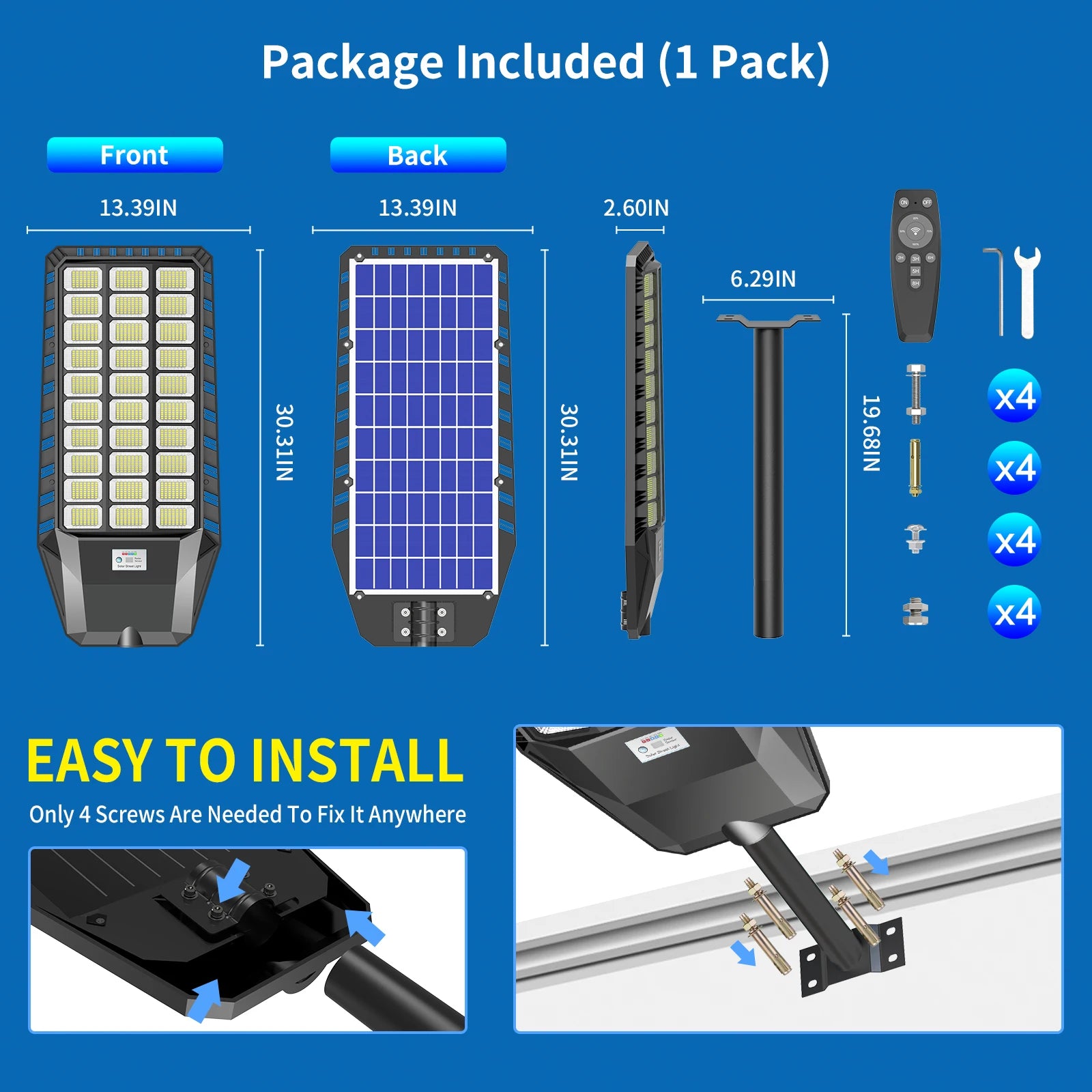 HYKENTE TW030 Solar LED Street Light High Efficiency Intelligent Sensor Off-Grid Applications RoHS CE 3-Year Warranty