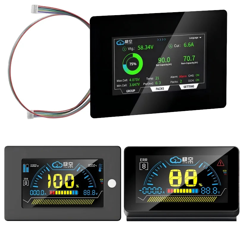 JK 4.3 LCD Display Energy Storage BMS V19 Android 11.0 Touch Screen PCBA Accessories with Inverter and Power Switch