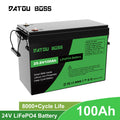 EU USA Stock 24V 100AH Lifepo4 Battery with BMS Perfectly for RV, Trolling Motor, Solar System Lithium Ion Batteries Pack PRIME RJ SOLAR PH