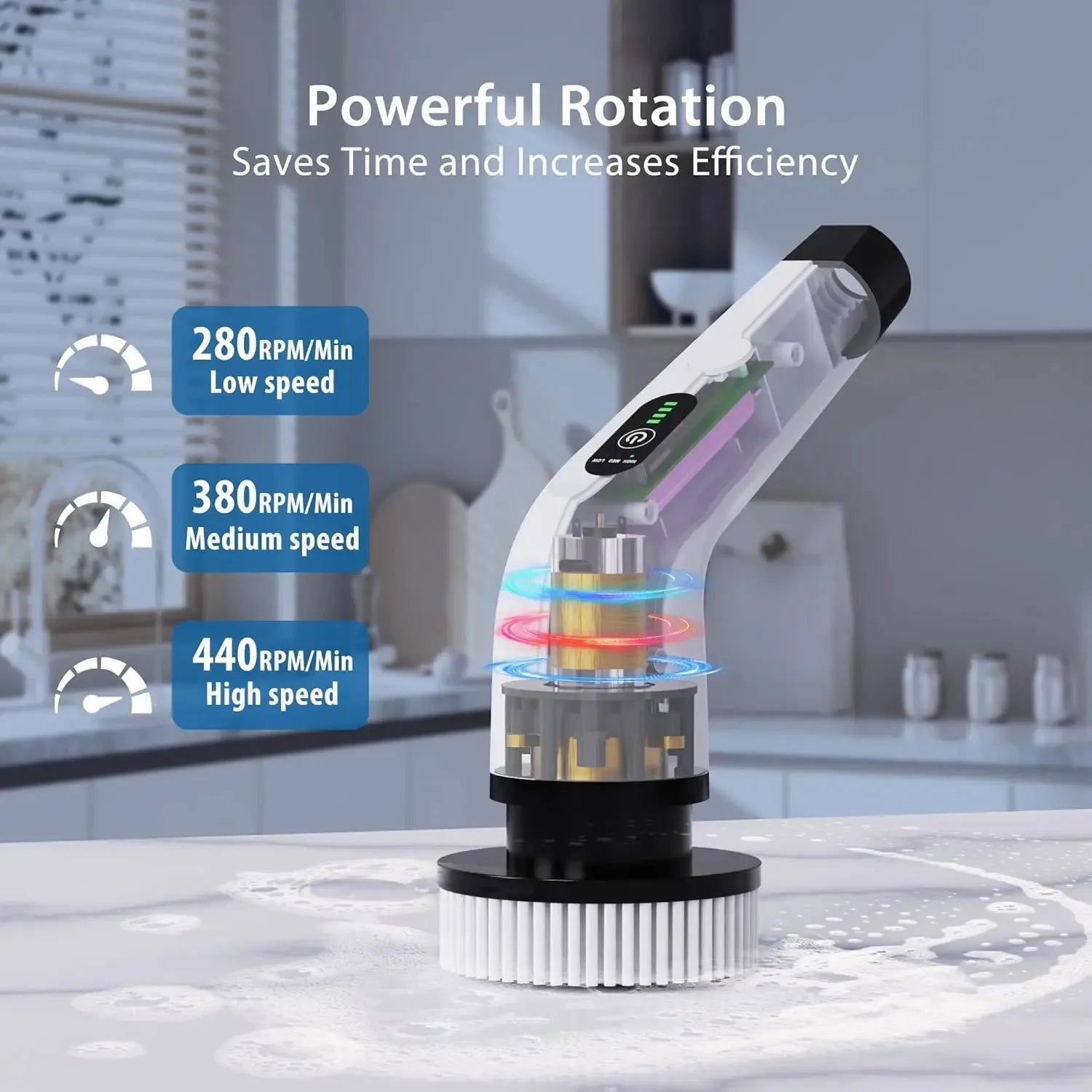 Household Cordless Spin Scrubber Kitchen Gadgets Hair Brushes Bathroom Broom Toilet Mops Electric Multipurpose Cleaning Brush PRIME RJ SOLAR PH