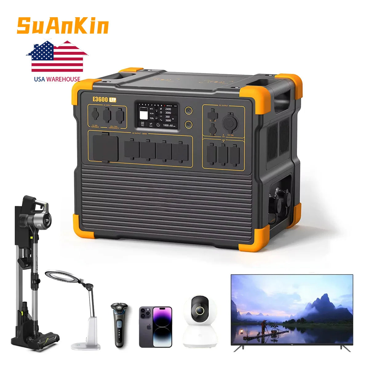 CE Certification 3600W 3072Wh Portable Power Station Expansion Battery MPPT Control Solar Generator for Home Backup PRIME RJ SOLAR PH