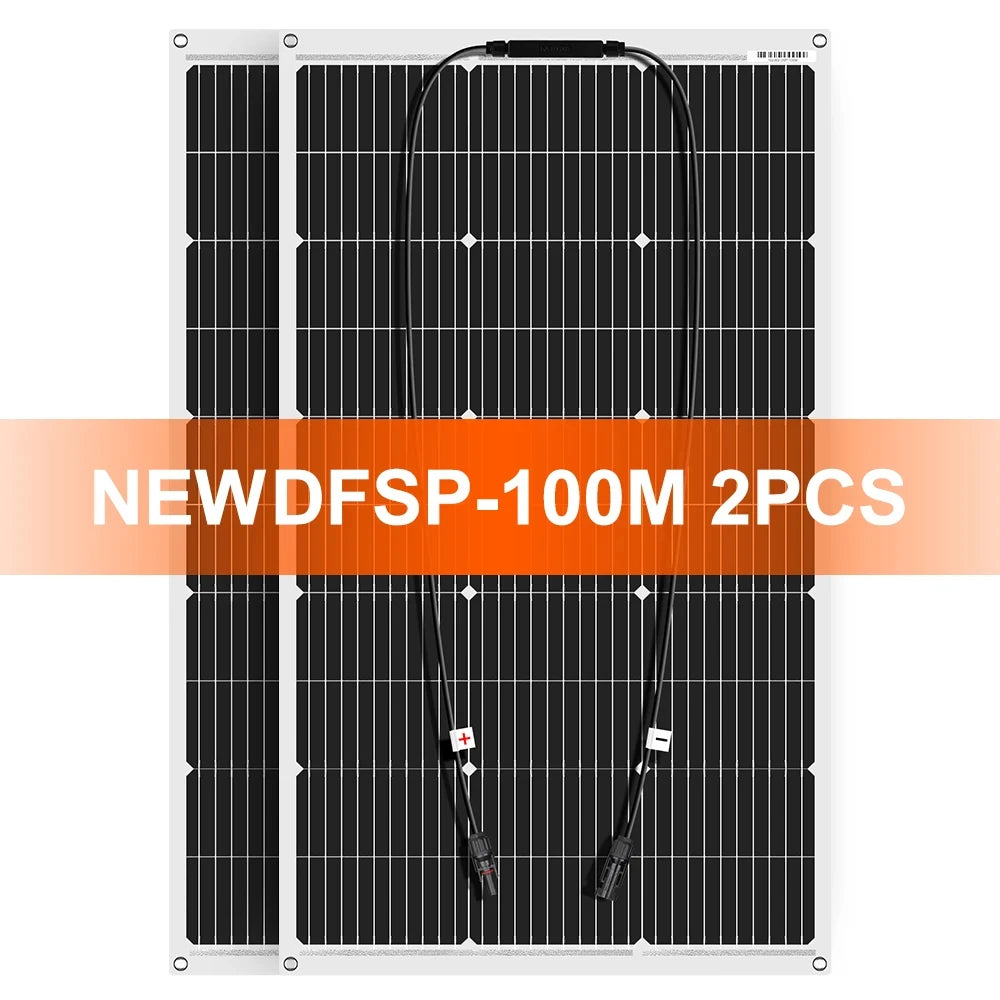 Dokio Flexible  Solar Blanket 100W  200w 400w 600w 800W 1000W Solar Panel Kit for RV/Boat/Home System