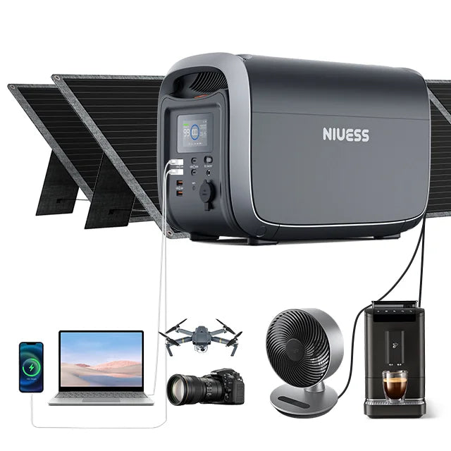NIUESS 2024 New Arrival Portable Energy Storage Portable Power Stations 1000W 2000w 3000w Lithium Iron Battery