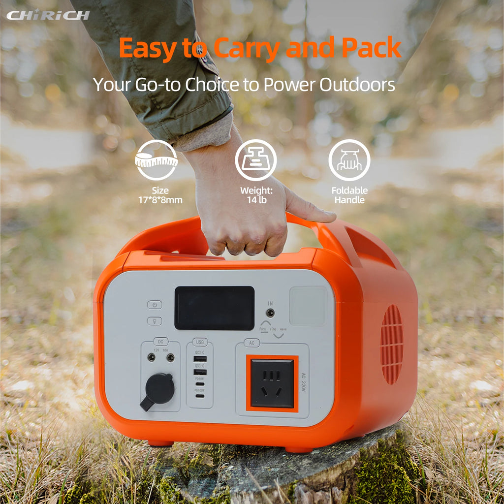600W 800W Outdoor Powerstation Tragbare Kraftwerk Lifepo4 Portable Solar Generator 110V Power Station Energy Storage Battery
