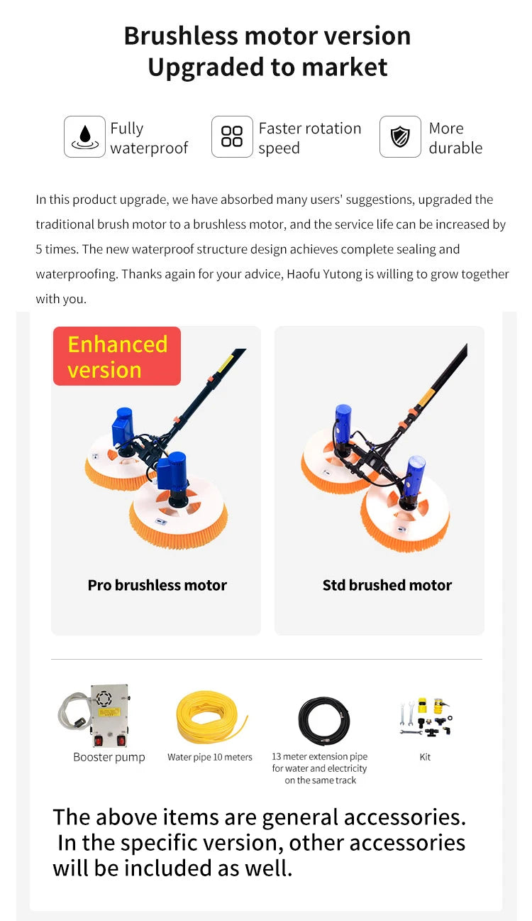 Solar Panel Cleaner Brushes and ,,Window Glass Cleaning Brush Kit ,s,photovoltaic Cleaning Machine Equipment Tool System