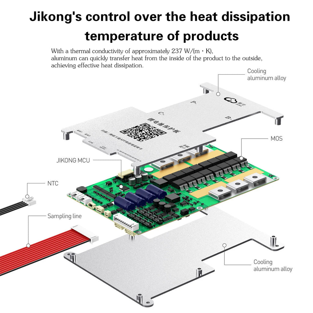 B1A8S20P JIKONG Smart BMS PCBA 200A 3S-8S LiFePO4 Battery Management System 400A Max Current Energy Storage for RS485/CAN