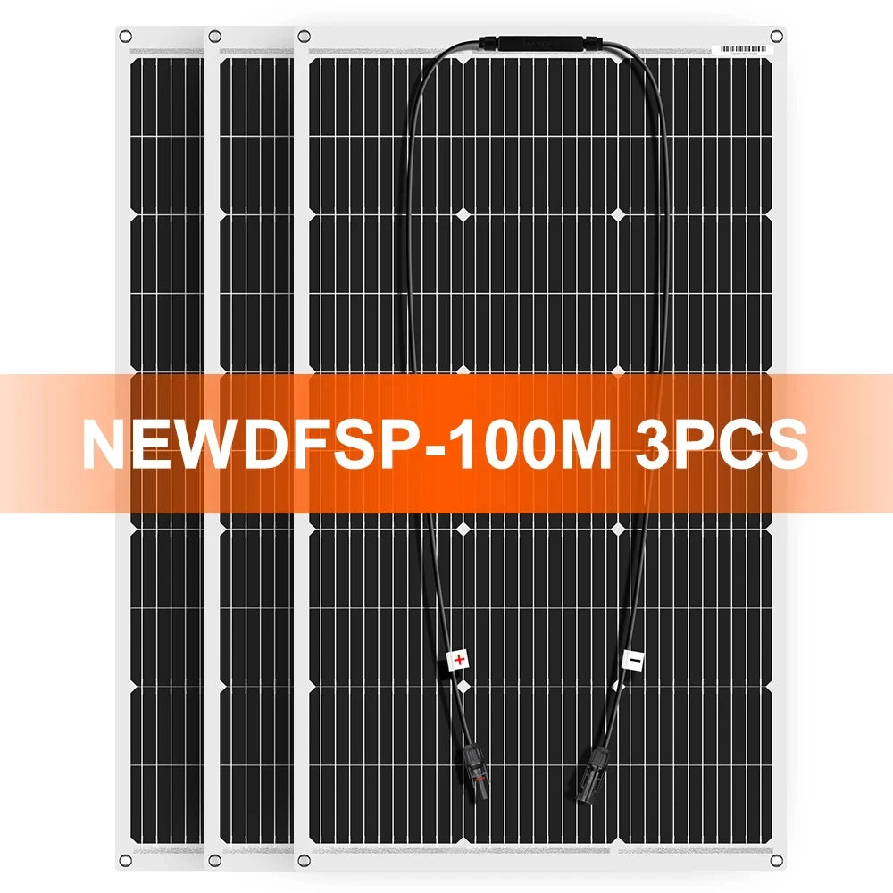 Dokio Flexible  Solar Blanket 100W  200w 400w 600w 800W 1000W Solar Panel Kit for RV/Boat/Home System