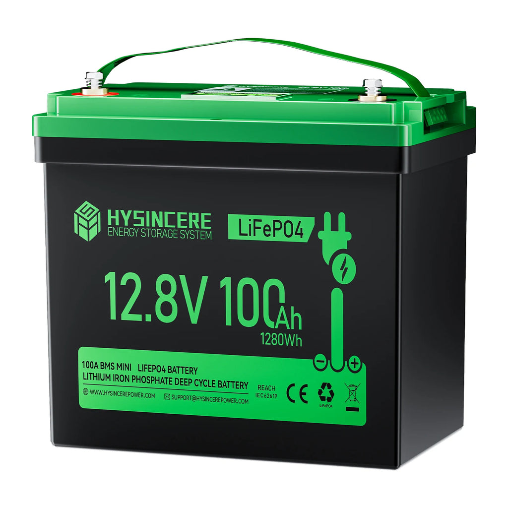 12.8V 100Ah Mini Battery Pack 6000 Cycles for RV, Trolling Motor, Yacht, Camping