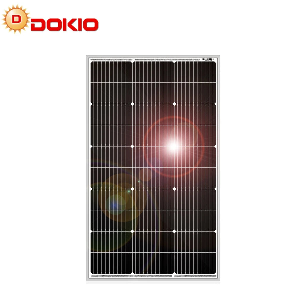 US Stock Free Shipping Dokio Brand Solar Panel 100W Monocrystalline Silicon 18V Celulas Solares Silicio for Battery Charger PRIME RJ SOLAR PH