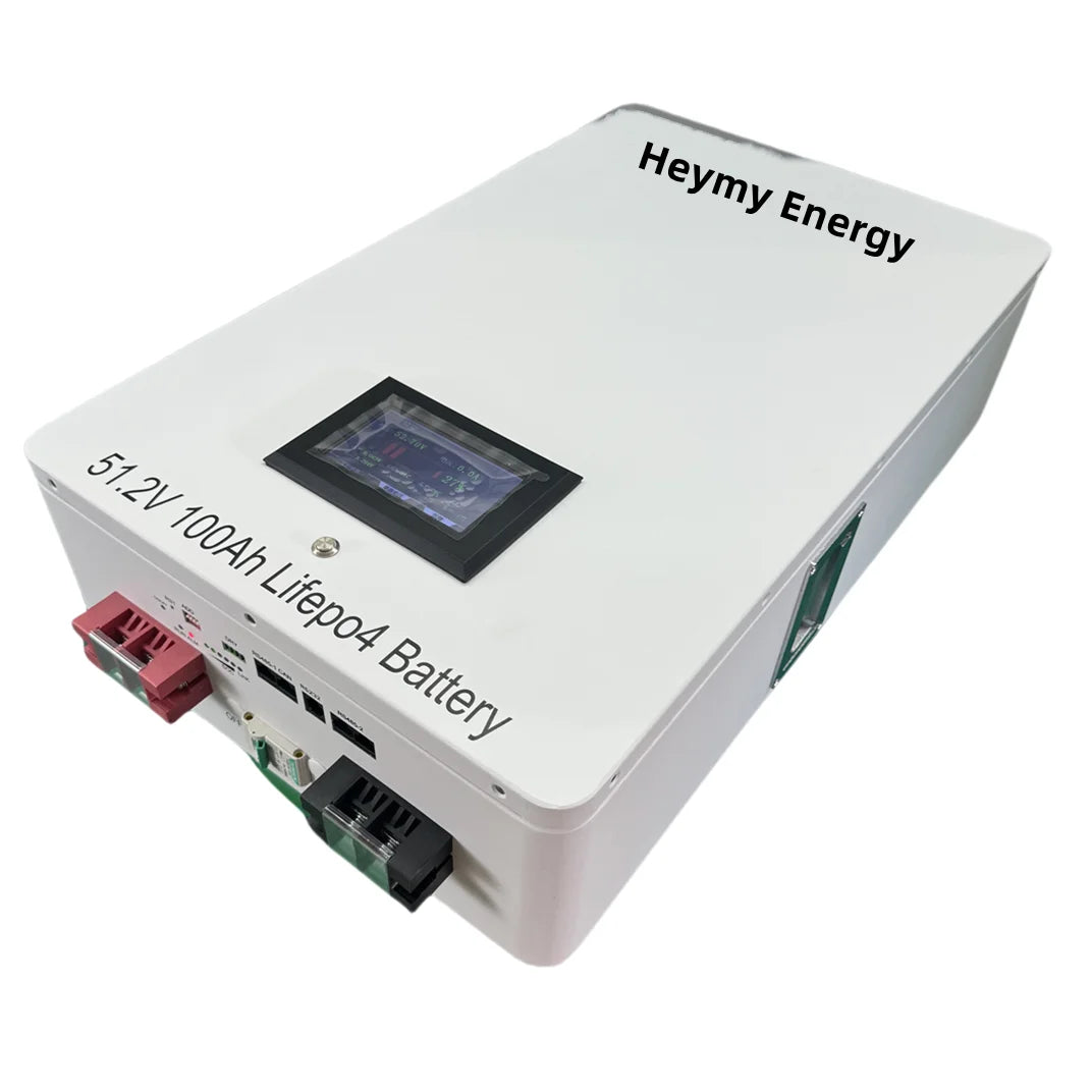 Heymy Energy 51.2v 100ah Lifepo4 Battery case DIY Wall Mount 5kwh Lithium Solar Energy Storage Battery 48v 100ah Box Kit