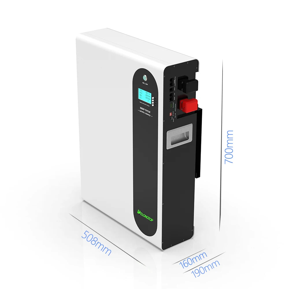 Wall-mounted Lifepo4 Lithium Battery 48v 200ah 10kwh Delong Power Energy Wall Battery for Hybrid Off Grid