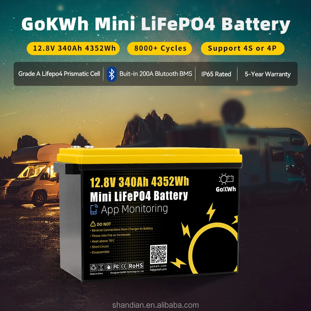 Free Shipping 24V Lifepo4 100Ah/200Ah Lithium Battery IP65 Protection for RV Boat Home Golf Cart Camping Van Energy Storage