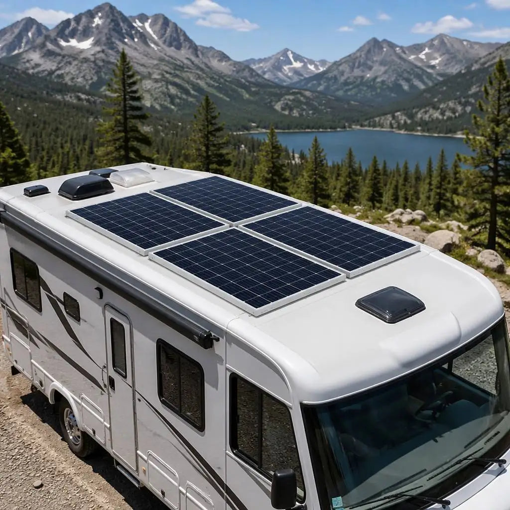 20W-300W 18V N-Type TOPCon Bifacial Mono Panel 36 Cell 12BB Dual Glass Slim Design Rooftop Farm RV Greenhouse Off-Grid
