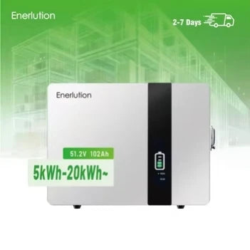 ENERLUTION 5kW Hybrid Solar Power System with 48V 51.2V LiFePO4 Battery Pack Deye Inverter Home Energy Storage Solution