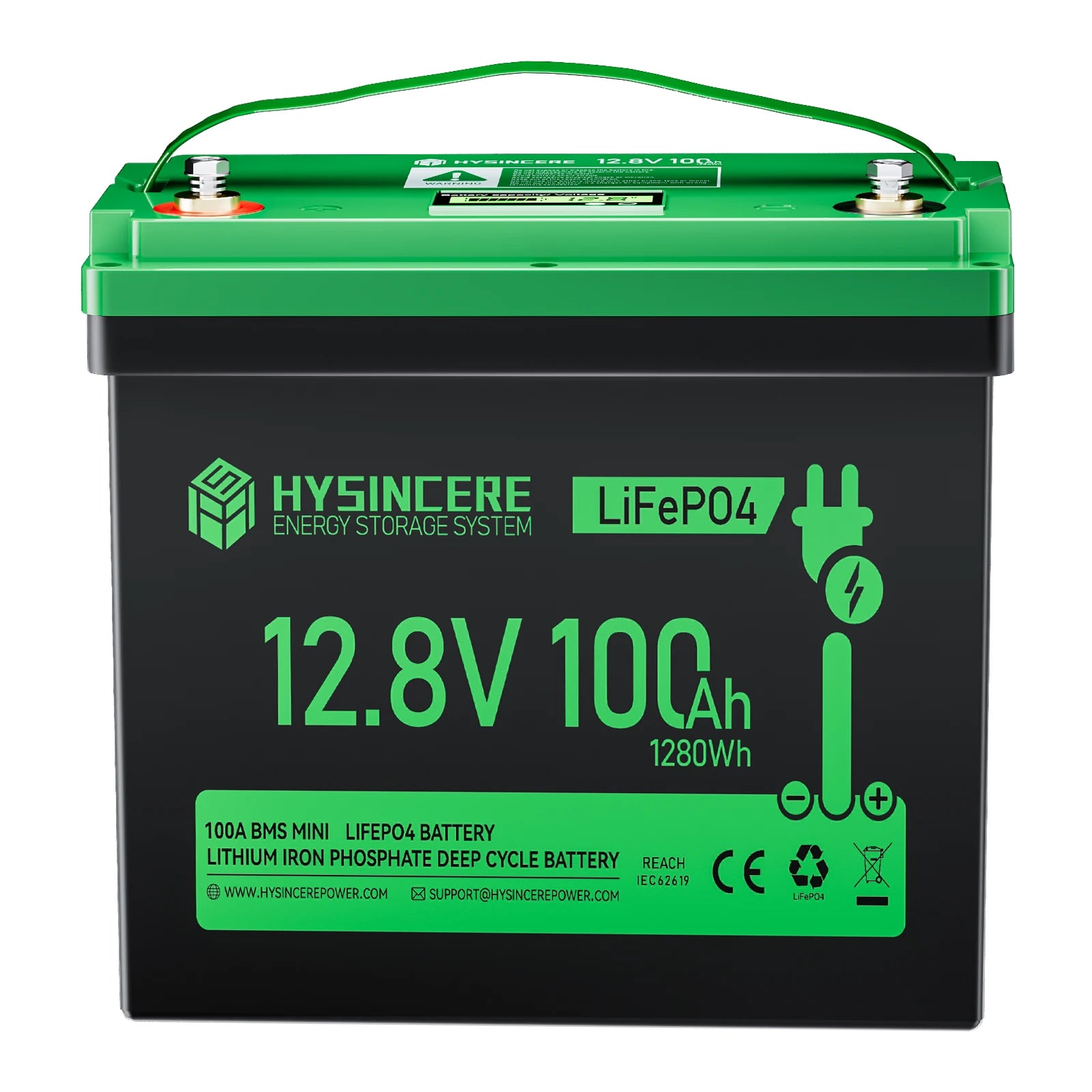 HYSINCERE Two Sets of 12.8V 100Ah Mini Lithium Ion Phosphate Batteries Are Suitable for Ships,Camping,Vs,Etc