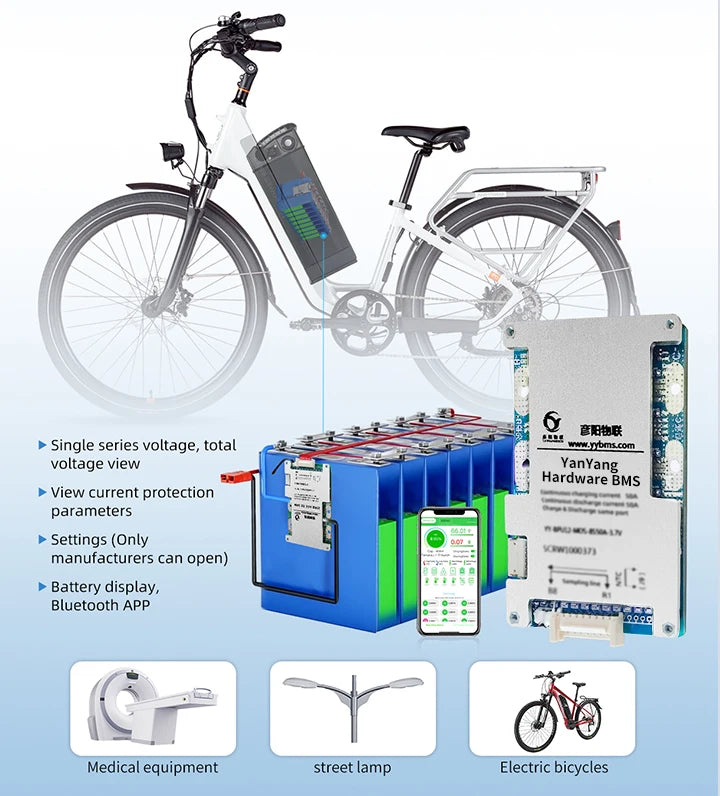 Yanyang Hardware Modular Automotive BMS PCB Board 20S 100A for Tuk-tuks Lifepo4/Ternary Battery Protection Card Aluminum