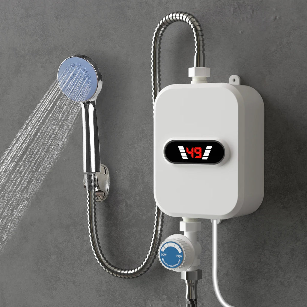 Mini Instant Electric Tankless Water Heater Instantaneous Hot Water Fast Heating Shower Bathroom Kitchen EU Plug PRIME RJ SOLAR PH