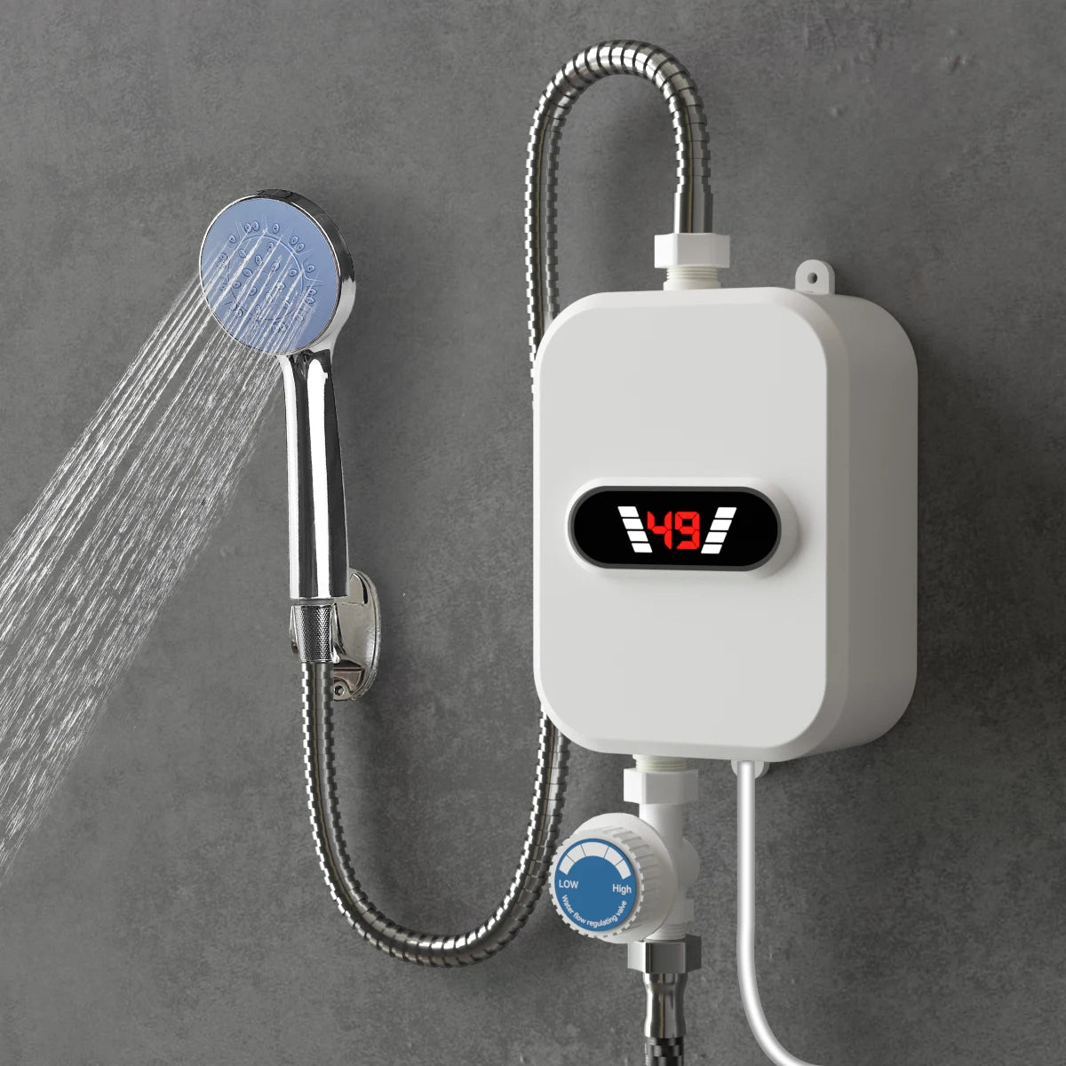 Mini Instant Electric Tankless Water Heater Instantaneous Hot Water Fast Heating Shower Bathroom Kitchen EU Plug