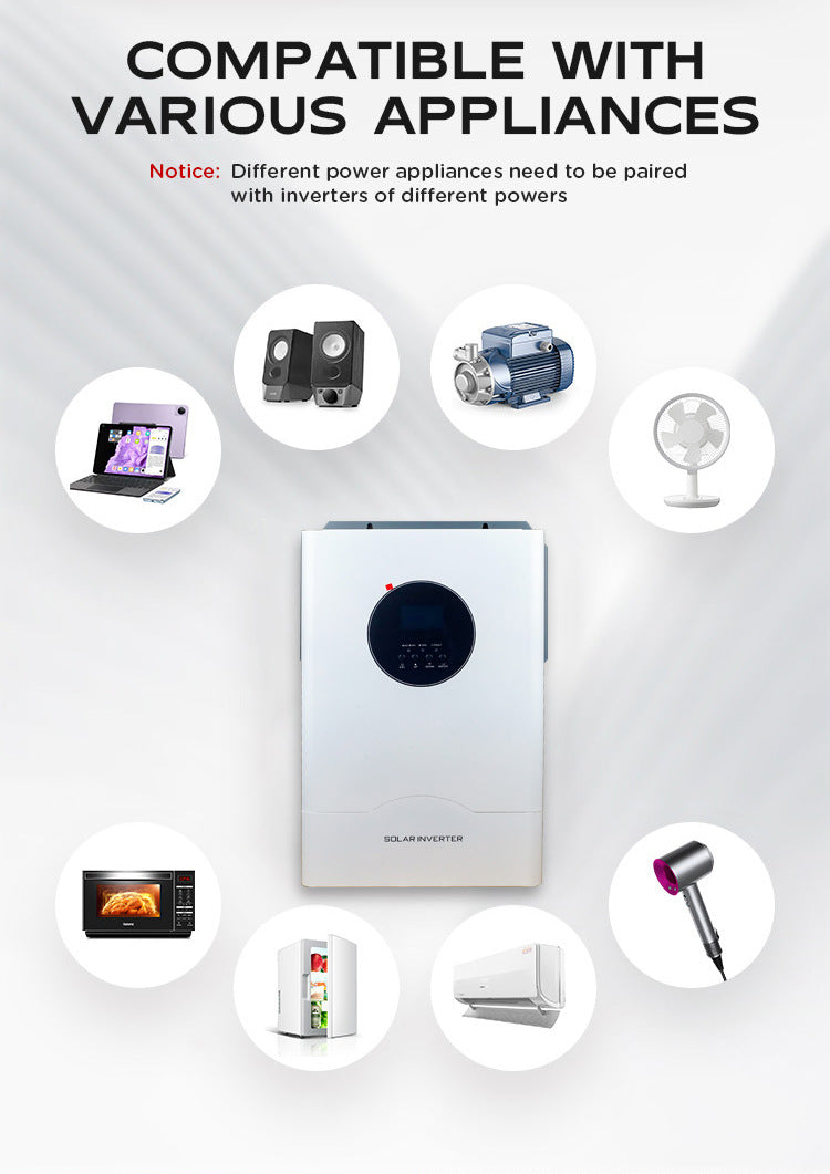 3KW 5KW 6KW 11KW Hybrid Solar Inverter Pure Sine Wave 220V 240V MPPT Solar Panel Inverter for Battery Home Off / Grid Tie System