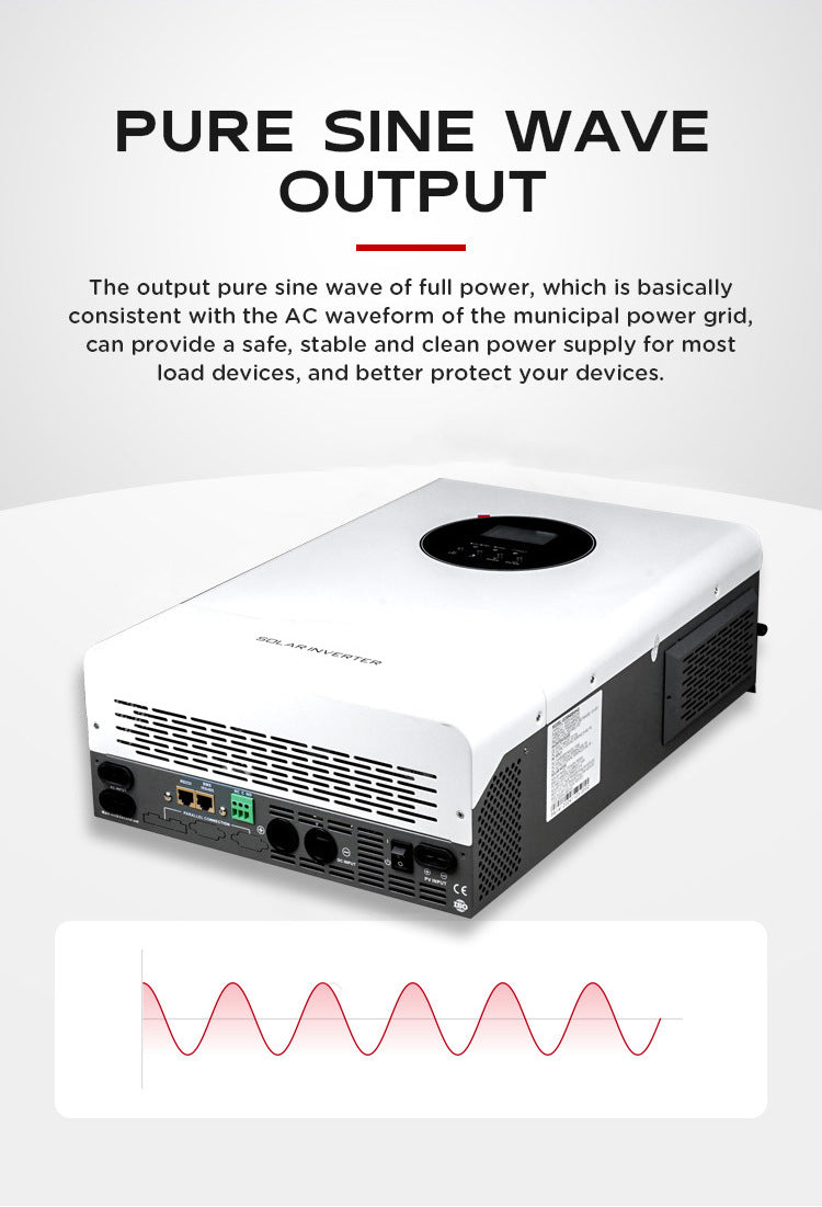 GD 3kW 5kW 6kW 11kW Hybrid Solar Inverter Pure Sine Wave 220V 240V MPPT Solar Panel On/Off Grid Tie Battery Home CE FCC RoHS