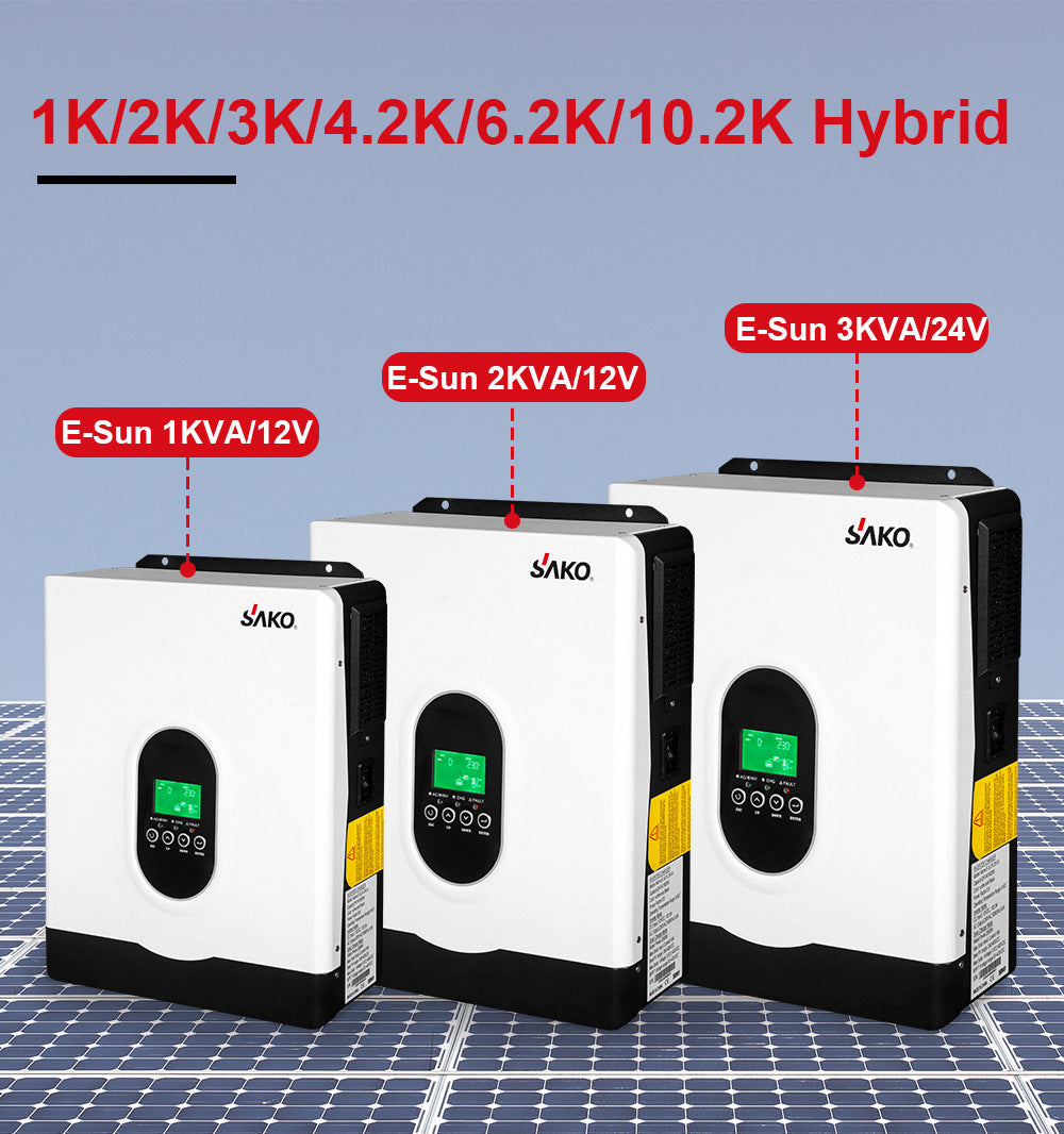 SAKO Hybrid Solar Inverter Pure Sine Wave Controller 1KW 2KW 3KW 4KW 6KW 10KW 80A 120A PV 400V DC On / Off Grid Tie Inverter