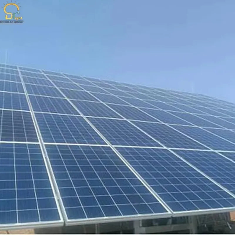 BR-600W Bifacial Dual Glass Half Cell All Black Mono Solar Panel 550W 600W Kit System CE RoHS ISO9001 IEC 5-Year Warranty