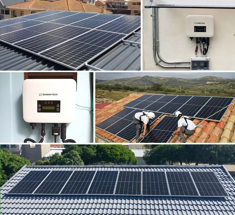 3 Split Phase On Grid Solar Panel System 3000w Photovoltaic Solar Energy System