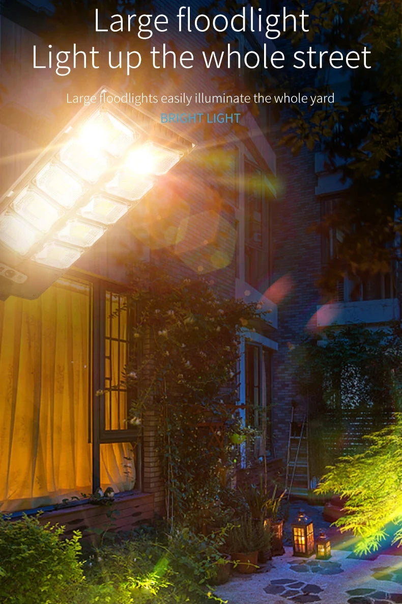 Solar Street Light 5000000LM Outdoor Solar Led Light Waterproof IP67 Solar Garden Lights for Plaza Garden Yard YX123TB