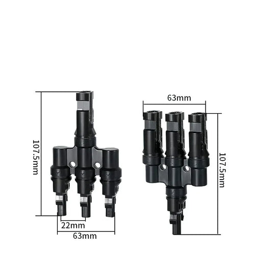 1 Pair T2/T3/T4/T5/T6 Male&Femal Branch PV Solar panel Cable Connectors 30A 1000V Electrical Photovoltaic Panel Wire Connector PRIME RJ SOLAR PH