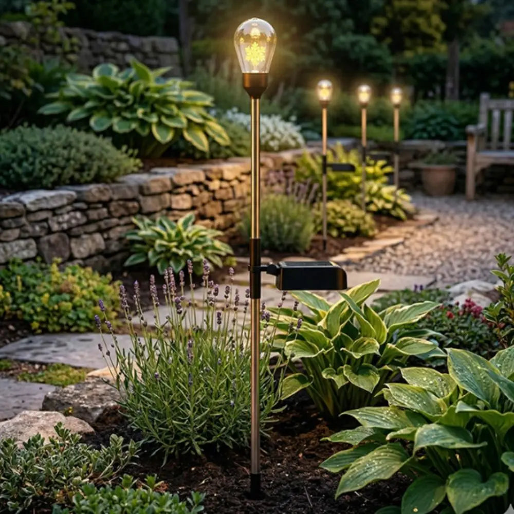 Solar Powered LED Lawn Light IP65 Waterproof Simple Installation Stake Lights Solar Pathway Light Outdoor Garden