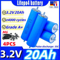 4PCS 3.2V LiFePO4 Battery Set High-Grade 100Ah 105Ah 20Ah 30Ah 50Ah 32Ah for DIY Motorcycle Car Motor Modification 12.8V RV EV