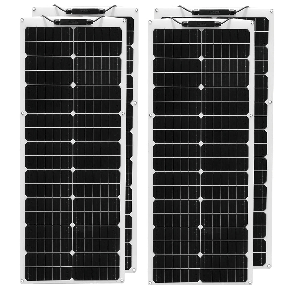 50W 100W 12V flexible solar panel 150w 200w solar panel caravan van Upgraded 10A /20A Solar Charge Controller for Car RV Marine