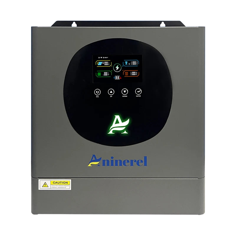 Aninerel 6.2KW 4.2KW 2KW 48V/24V/12V Hybrid Solar Inverter household Pure Sine Wave Inverter MPPT Solar Charge Controller WIFI