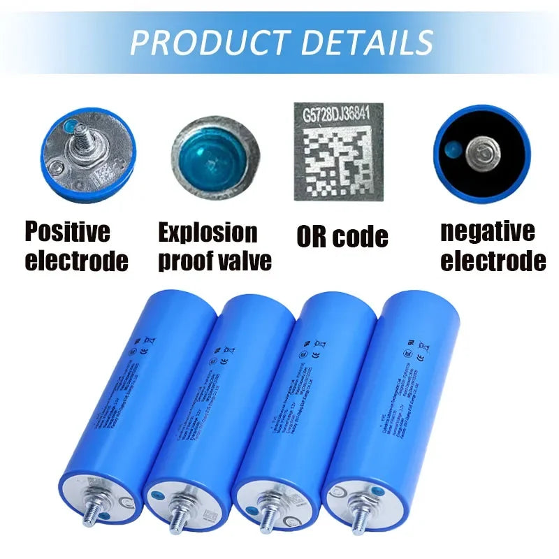 16pcs 3.2V 360Ah 340Ah 105Ah 100Ah Lifepo4 Battery Lithium Iron Phosphate Cell For 12v 24v RV Campers Golf Cart Battery Tax Free
