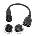 Outdoor Waterproof 2 Pin to USB Female Connector Cable for Solar Light Panel 2 Core Male Female to USB Conversion Wire Adapter PRIME RJ SOLAR PH