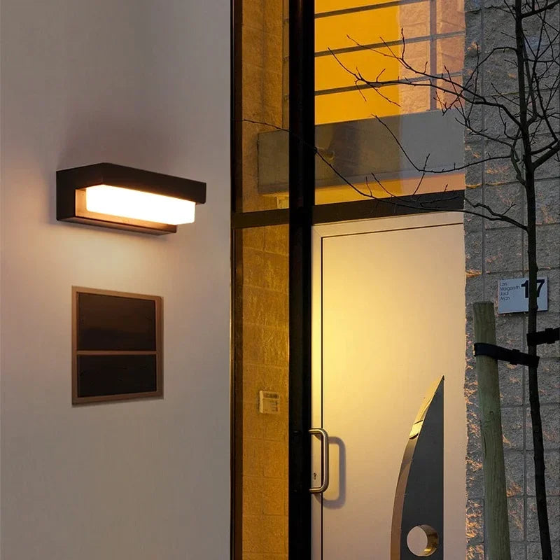 Solar LED Outdoor Garden Balcony Waterproof Three-Color Wall Light Porch Stairs Energy-Saving Decor Lamp CCC CE 1-Year Warranty
