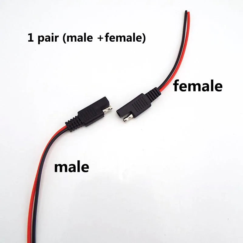 10CM SAE male female Solar Battery Cable 18AWG Power supply Plug Extension connector wire for DIY Automotive  Wire SAE Cable PRIME RJ SOLAR PH