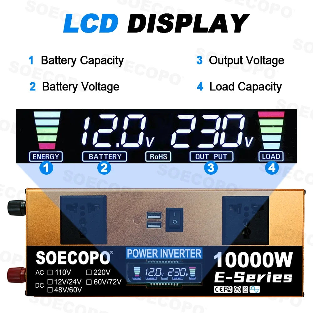 10000W Solar System Complete Kit Dual12V/24V To 110V/220V100A Controller 800W Panel Off-Grid Inverter for Home/Camping Backup