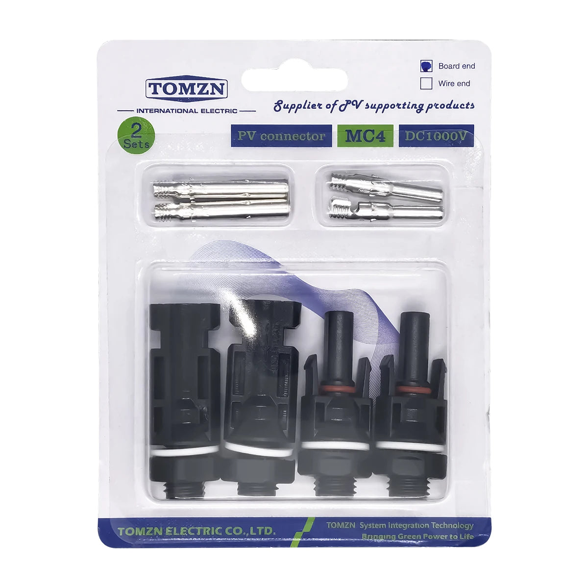 TOMZN 2 sets of PV Solar Connectors 1000V 1500V 32A 45A Panel Branch PV Photovoltaic Wire/Board Terminal Box Inverter IP67 10LOT PRIME RJ SOLAR PH