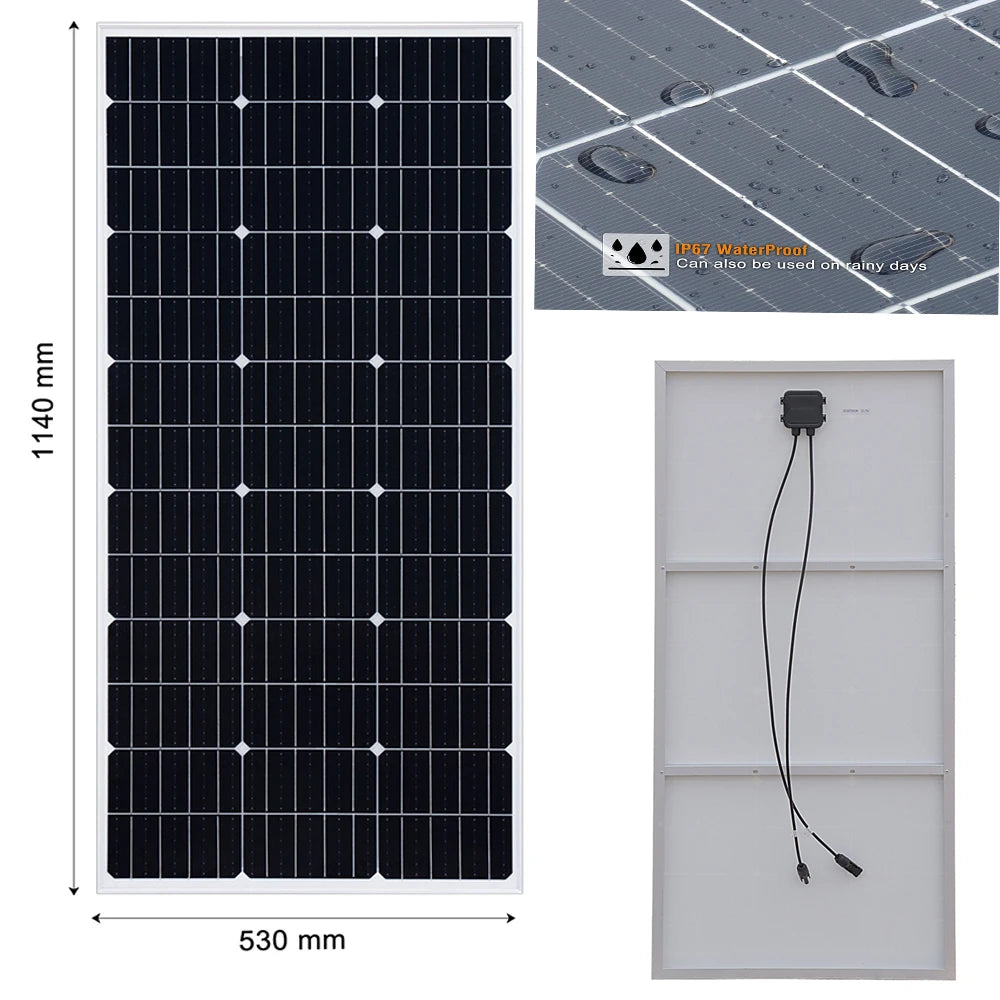 XINPUGUANG 100W 120W 150W Lightweight Solar Panel Module Aluminum Frame 12V 24V 36V Battery Car Home Farm Boat RV Camping Yacht CE FCC RoHS WEEE