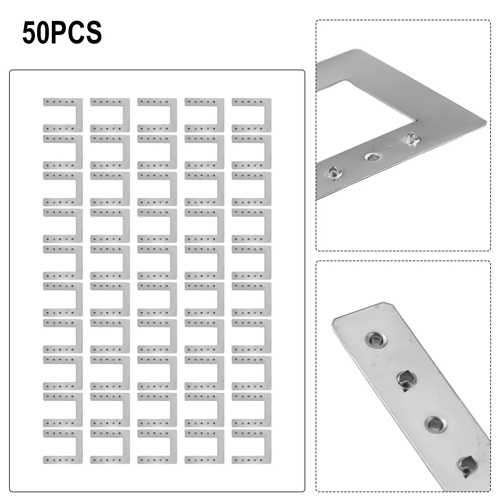 50-Piece Solar Panel Cable Clamp Grounding Washer for PV Roof Ground Shed Greenhouse Applications