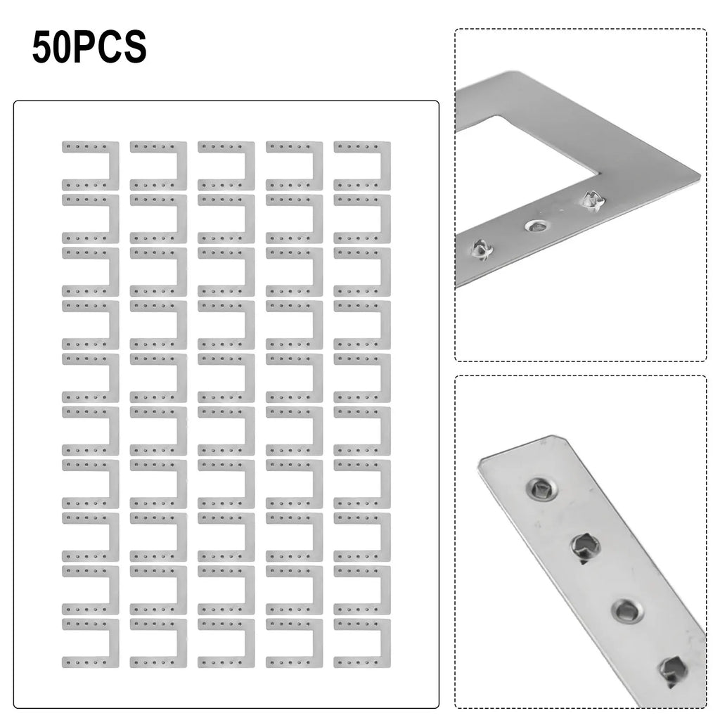 50-Piece Solar Panel Cable Clamp Grounding Washer for PV Applications Roof Ground Shed Greenhouse