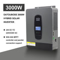DATOUBOSS Solar Hybrid Inverter 3000W 24v to 220v Pure Sine Converter LCD Display Remote Control MPPT 55-450V DC 50/60Hz Inverte